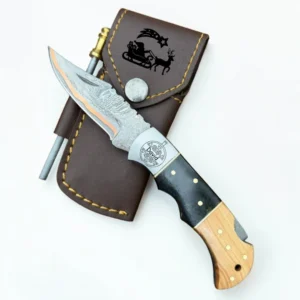 Handmade Damscus steel Folding Pocket Knife 10