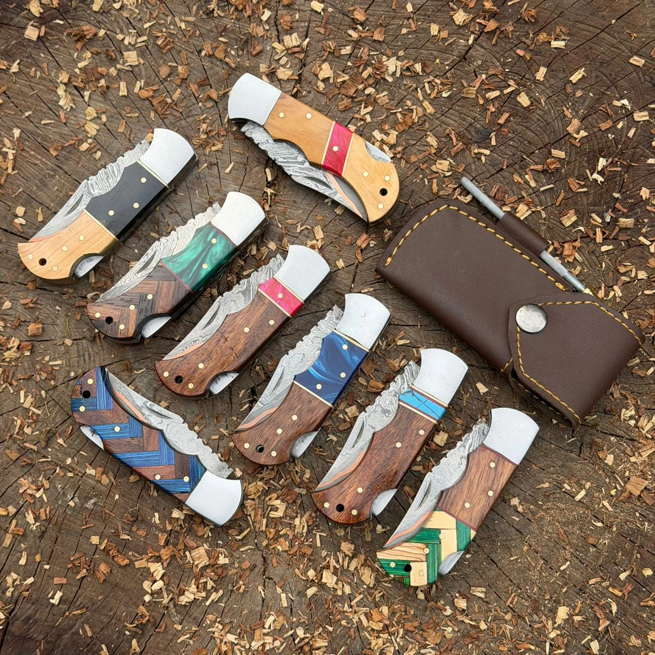 Handmade Damscus steel Folding Pocket Knife 11 - Image 8