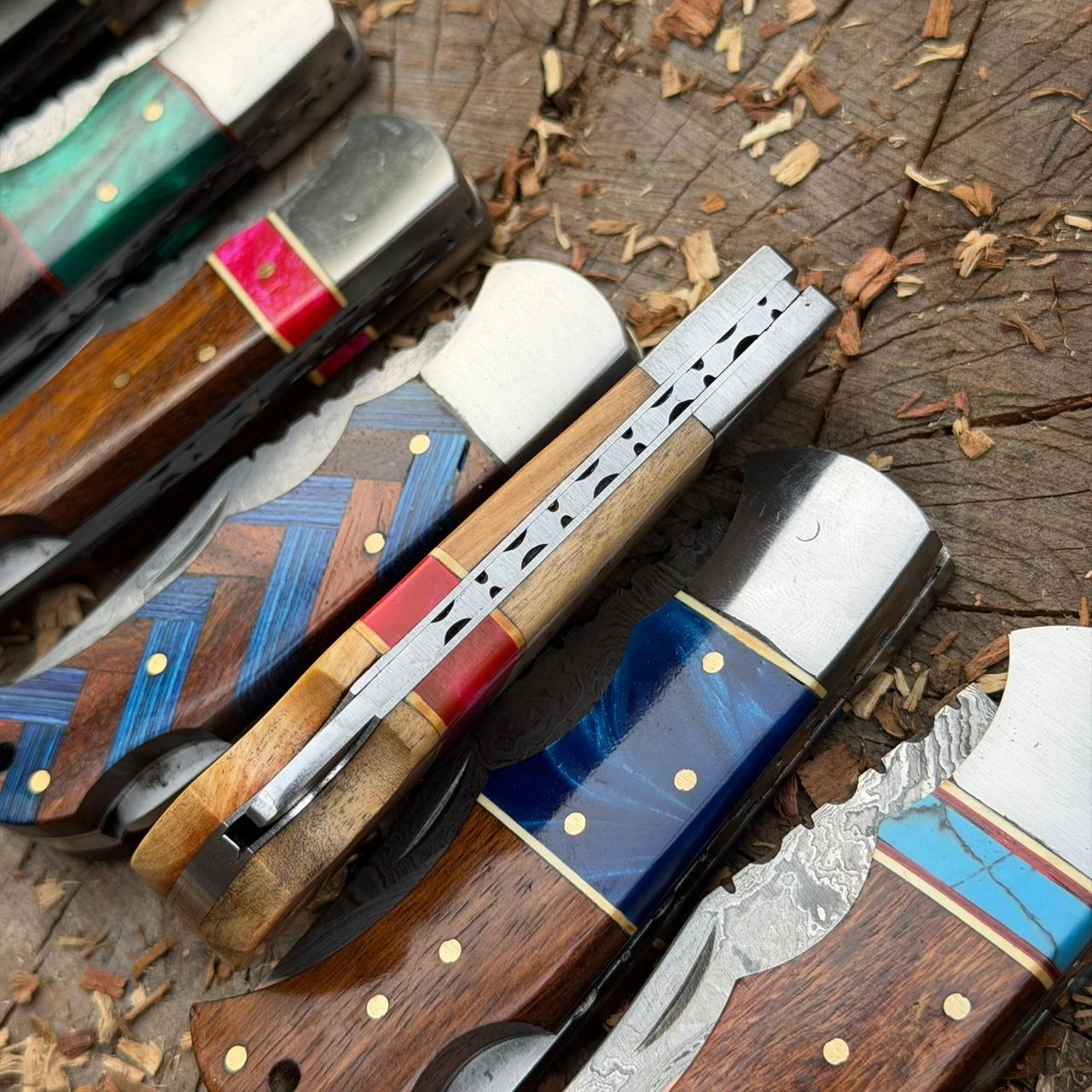 Handmade Damscus steel Folding Pocket Knife 11 - Image 5